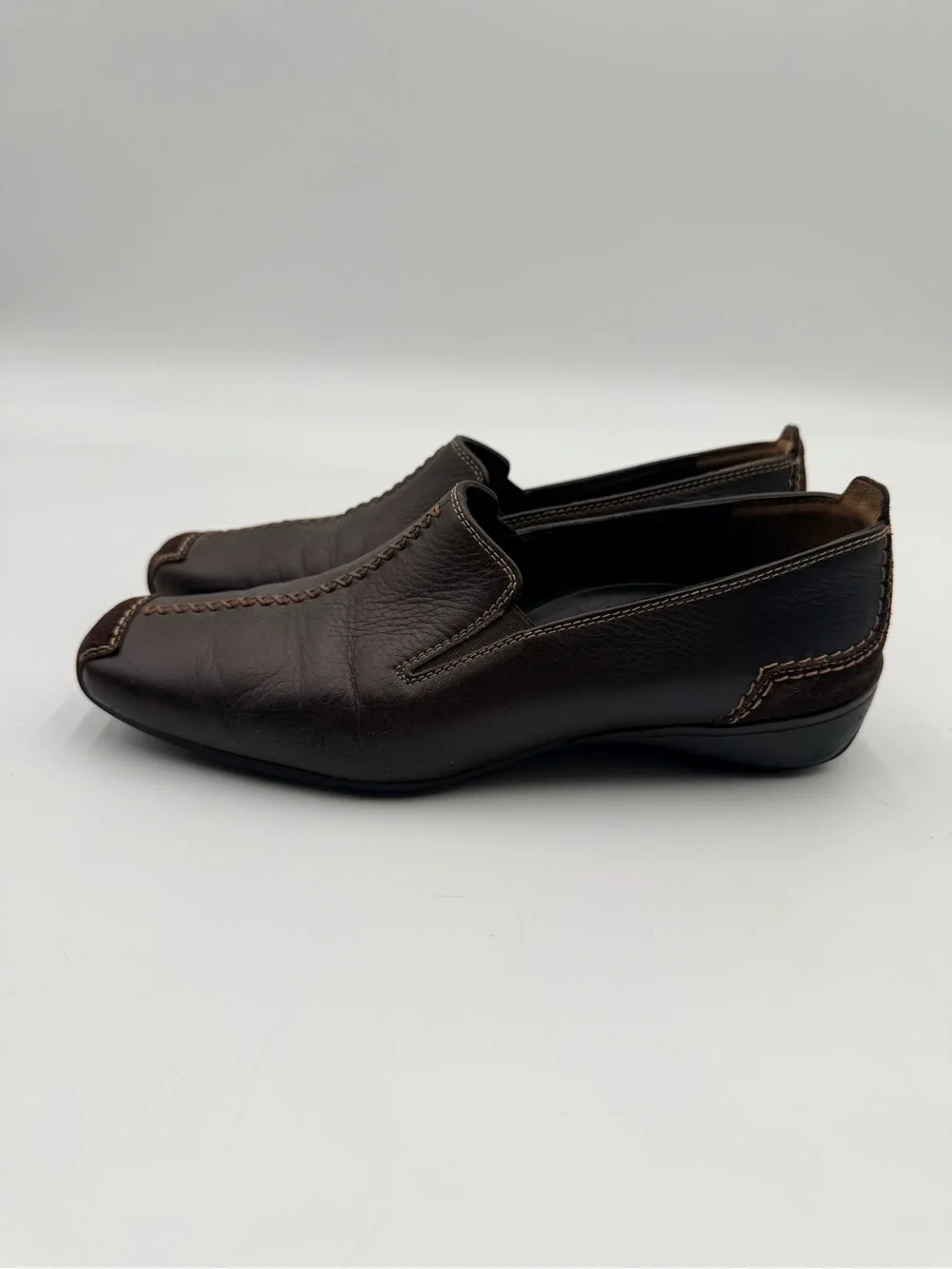Paul Green Brown Leather & Suede Shoes Jada Sport Vintage Fashion Slip On Sz 5